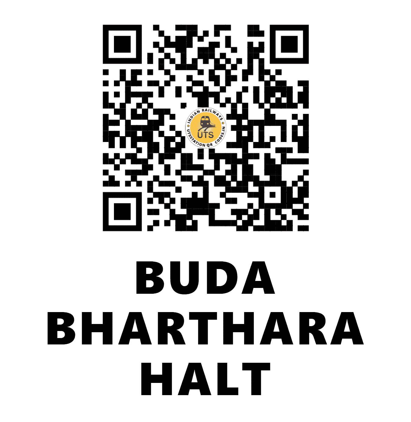 UTS QR Code for BUDA BHARTHARA HALT - BUBT (NC - UTTAR PRADESH)